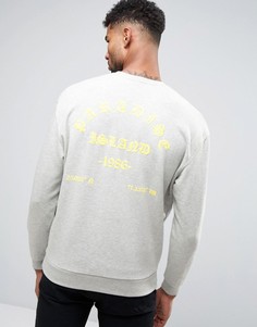 Oversize-свитшот с принтом на спине ASOS - Зеленый