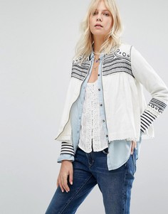 Пиджак с вышивкой Maison Scotch - Кремовый