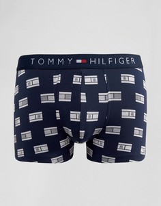 Боксеры-брифы с фирменным логотипом Tommy Hilfiger - Темно-синий