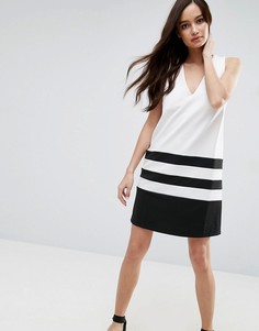 Цельнокройное платье с V-образным вырезом ASOS - Мульти