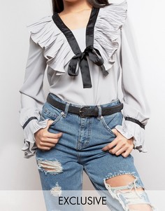 Кожаный ремень Reclaimed Vintage - Черный