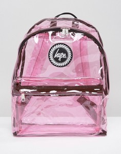 Розовый прозрачный рюкзак Hype - Розовый