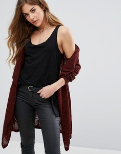 Кардиган с каскадной драпировкой Vero Moda - Красный