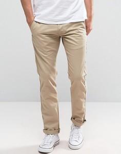 Свободные саржевые чиносы Edwin 55 Cadet - Бежевый
