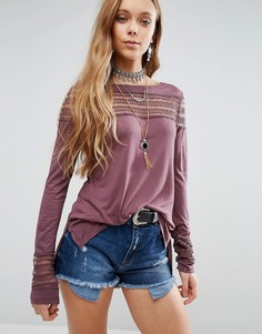 Лонгслив Free People Roxie - Фиолетовый