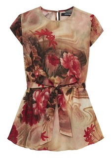 Блузка с цветочным принтом La Reine Blanche