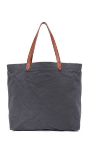 Объемная сумка с короткими ручками из холщовой ткани Madewell