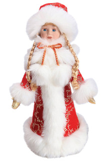 Кукла Снегурочка 38 см,красн. НОВОГОДНЯЯ СКАЗКА