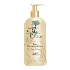 LE PETIT OLIVIER Молочко oчищающее для снятия макияжа глаз и лица с маслом Арганы 200 мл