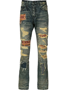 джинсы с потертой отделкой Prps