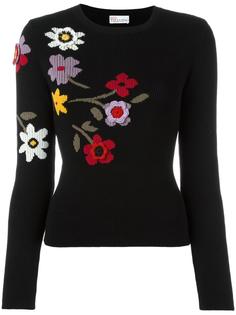 джемпер с цветочной аппликацией Red Valentino