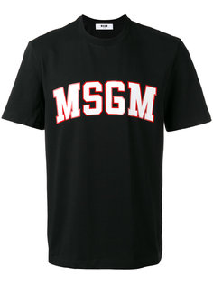 футболка с принтом логотипа  MSGM