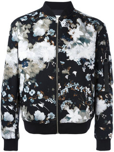 куртка-бомбер с цветочным принтом MSGM