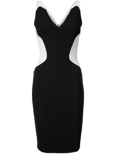 contrast sweetheart neck dress Mugler