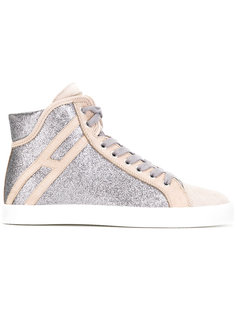кеды с блестящими панелями Hogan Rebel