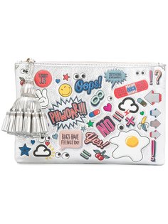 клатч Georgiana со стикерами Anya Hindmarch