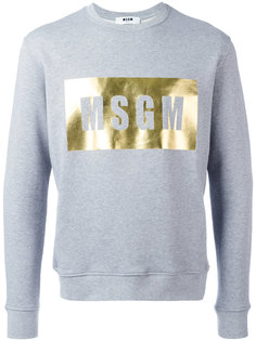 толстовка с принтом-логотипом MSGM
