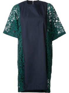 платье с кружевными вставками Sacai