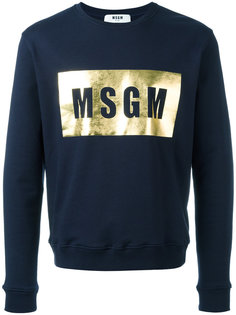 толстовка с принтом-логотипом MSGM