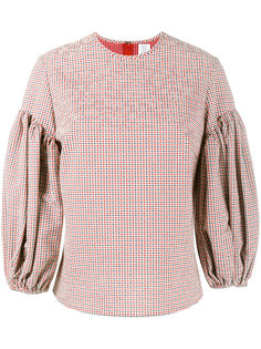 gingham puff sleeve top Rosie Assoulin