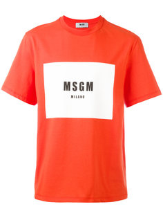 футболка с принтом логотипа MSGM