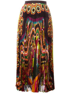 плиссированная юбка с абстрактным принтом Roberto Cavalli