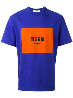 футболка с принтом логотипа MSGM