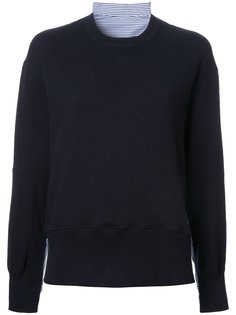 pinstripe insert sweatshrit Sacai