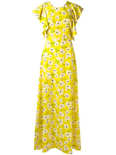 платье с цветочным узором Rochas