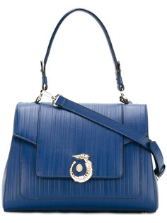 сумка-тоут с фирменной бляшкой Trussardi