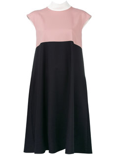 платье-шифт в стиле колор-блок Jil Sander Navy