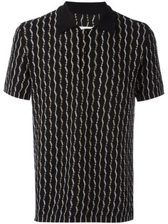 patterned open knit polo shirt Maison Margiela