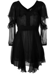 прозрачное платье с асимметричным подолом Just Cavalli