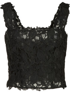 lace cropped top Monique Lhuillier