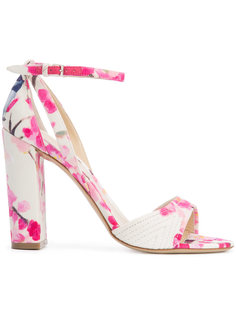 floral print sandals  Monique Lhuillier