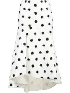 dotted flared skirt  Monique Lhuillier