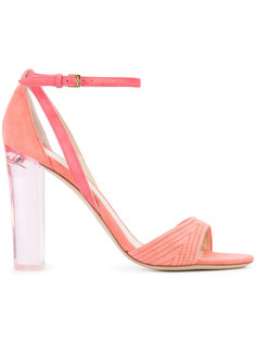 clear heel sandals  Monique Lhuillier