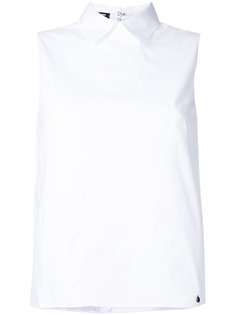 топ без рукавов с классическим воротником Jil Sander Navy