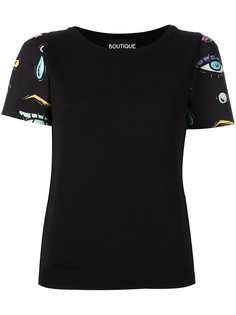 трикотажный топ с принтом глаз Boutique Moschino