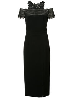 cold shoulder dress Monique Lhuillier