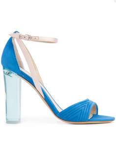 clear heel sandals  Monique Lhuillier