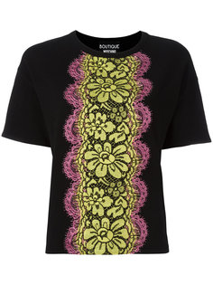 топ с цветочным украшением Boutique Moschino