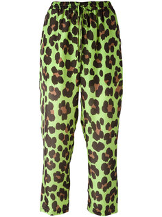 leopard print cropped trousers  Blugirl