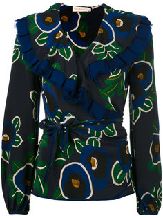 floral print wrap blouse Tory Burch