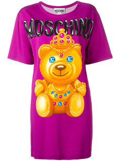 платье с медведем с короной Moschino