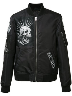 multiple patches bomber jacket R13