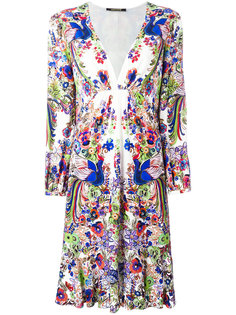 floral print V-neck dress Roberto Cavalli