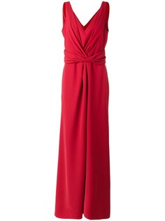 длинное платье с V-образным вырезом Armani Collezioni
