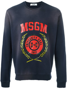 logo print sweatshirt  MSGM