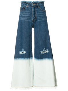 wide-legged ripped cropped jeans Maison Mihara Yasuhiro